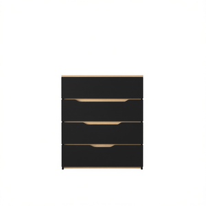 Lynbrook 4 Drawer Dresser Black Wengue <b>Light</b> Oak Modern Bedroom Furniture - Product Image 1