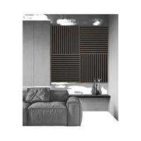 Panneaux insonorisants en fibre de polyester de placage de panneau acoustique en bois assemblé libre de cinéma moderne