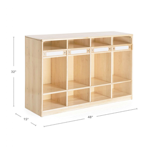 Meubles de garderie Montessori Armoire préscolaire en <span class=keywords><strong>bois</strong></span> pour enfants Maternelle Vêtements Espace de rangement Pépinière Salle de classe Design - Product Image 6
