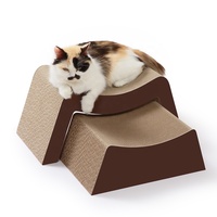 Zhizao KC15-Z1 Lit de repos et griffoir pour chat 2-en-1 écologique et moderne avec emballage en carton certifié BSCI
