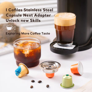Convertisseur de <span class=keywords><strong>capsules</strong></span> de café <span class=keywords><strong>Nespresso</strong></span> réutilisable <span class=keywords><strong>pour</strong></span> machine Vertuoline capsule <span class=keywords><strong>Nespresso</strong></span> en acier inoxydable - Product Image 3