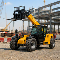 Chariot télescopique tout-terrain, chargeur télescopique compact, fonctionnement stable pour les travaux de construction en extérieur et les opérations agricoles