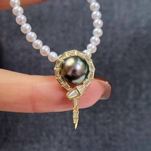 31232 Accesorios de Perlas DIY, Colgante de Plata S925 con Hojas de Árbol Vacías, Cuentas de 9-15 mm, Colgantes y Dijes de Diamantes para Collar - Product Image 2