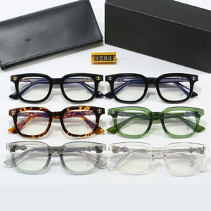 Montature per Occhiali di Lusso alla Moda CH con Cornice Quadrata, Occhiali da Vista Classici con Lenti Piatte, Unisex, Anti Luce Blu - Product Image 6