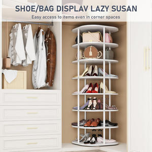 अमेज़ॅन 360 डिग्री स्टोरेज स्पेस-सेविंग वार्डरोब के लिए लिविंग रूम क्रॉस-बॉर्डर के लिए 7-परत घूर्णन जूता रैक - Product Image 4