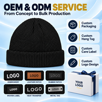Topi Beanie Sailor Pendek Rajut Bergaris Lipat Klasik Hangat Musim Dingin Multi Warna Unisex Grosir MOQ Rendah