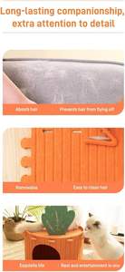 New Arrival Modern Eco-Friendly Scratch-resistant Portable Sustainable Acoustic Polyester Felt Cat House Custom Color Print Logo - Product Image 6