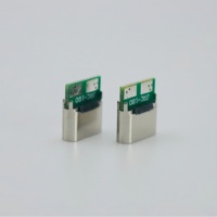 Connecteur USB Type C Femelle avec Module PCB 2 Pads Soudés 5A 30 Milliohms pour la Charge