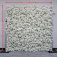 Mur de fleurs artificielles en soie sur mesure, motifs floraux variés, vente en gros, pour décoration de fond d'hôtel, d'événements et de mariages
