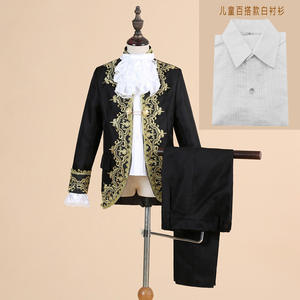Costume de prince victorien 2022, costume de blazer pour enfant, Halloween, cravate <span class=keywords><strong>jabot</strong></span>, tenue de cosplay, uniforme, veste en dentelle, manteau pour garçons, enfant - Product Image 6