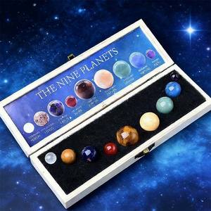 Prix de gros : Ensemble de neuf planètes du système solaire en cristal naturel, spécimens <span class=keywords><strong>minéraux</strong></span>, collection de <span class=keywords><strong>pierres</strong></span> énergétiques, cadeau - Product Image 2