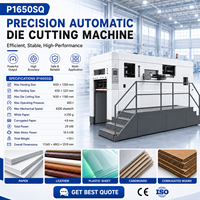 Machine de découpe et de pliage entièrement automatique P1650SQ 4200r/h pour le nettoyage des déchets et le traitement concave par pressage à froid des marques déposées