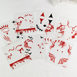 Personnalisé <span class=keywords><strong>Halloween</strong></span> Visage <span class=keywords><strong>Strass</strong></span> Échalote Poudre Bijou Tatouage Autocollants Luxe Étanche <span class=keywords><strong>Maquillage</strong></span> Des Yeux Bâton Faux Tatouage Temporaire - Product Image 6