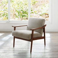 Chaise de salon moderne et confortable en coton et lin, avec éponge et bois massif, idéale pour l'extérieur et les hôpitaux – Meilleure vente