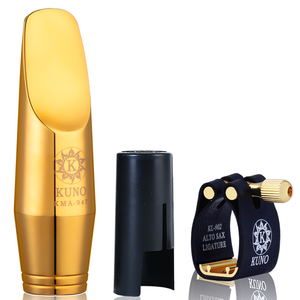 KUNO <span class=keywords><strong>Saxophone</strong></span> soprano <span class=keywords><strong>alto</strong></span> ténor embouchure en métal série 94 contenant des ligatures en cuir - Product Image 1