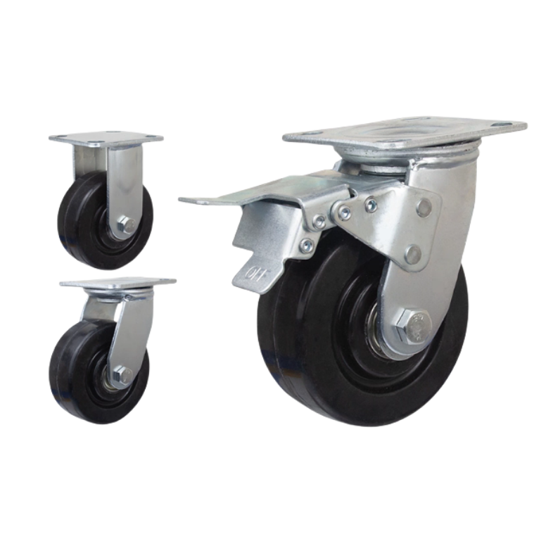 Caster Wheel 4*2 /5*2/6*2/8*2 Inch Black Flat Tread Phenolic Medium Heavy Duty for Iron for