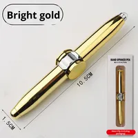 Stylo Gyro Lumineux Multifonctionnel à Pointe Fine (1,0 mm) pour Écriture, Décompression et Rotation, Stylo Bille Métallique Lumineux en Gros