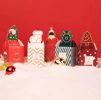 Boîte-cadeau de bonbons pour enfants de Noël Décoration de la maison du Nouvel An-Boîtes en papier élégantes pour les cadeaux de vacances