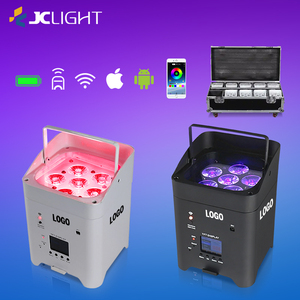 JC 6*18W RGBWA UV 6IN1 Battery Wireless Uplight With Charge Case Wedding Party Led Battery <strong>Uplights</strong> Wireless - Product Image 4
