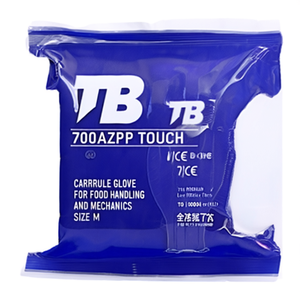 Guanti in nitrile blu TB 700AZFP Touch per la manipolazione degli alimenti e per meccanici, taglia M - Product Image 2