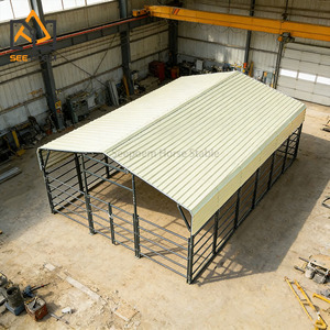 户外临时马厩牲畜棚农场牛羊便携式镀锌钢羊棚带屋顶 - Product Image 2