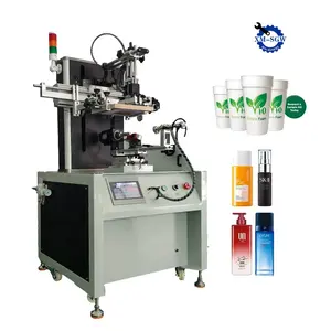 Impressora de copo de café com logotipo, máquina de impressão de tela curva para extintores de incêndio, canecas e copos de garrafa em formato estranho