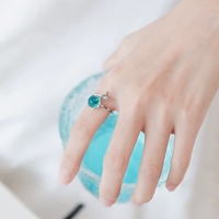 LT-697 S925 Sterling Silver Mermaid Foam Ring Trendy Cold Super Fairy-Like Opening Mermaid Tail for Female Forest Perfect Gift