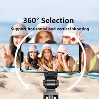 Perche à selfie de 70 cm - Support photo rotatif, trépied allongé, support de diffusion en direct, compatible avec tous les téléphones mobiles, télécommande TikTok