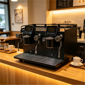 Macchina per Caffè Espresso Bianca e Nera ad Alto Rapporto Qualità-Prezzo, Doppio Gruppo, Multi-Boiler - Product Image 6