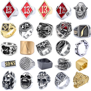 Anillo de Boda Fanke Estilo Nórdico Retro Punk, Acero Inoxidable Oxidado, Regalo para Mujer, Joyería de Moda al por Mayor - Product Image 1