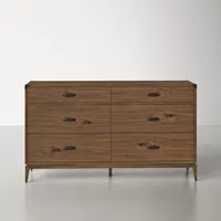 Combohome Lit double en bois massif 160x210cm, Ensemble de chambre à coucher 5 pièces, Commode avec miroir, Table de chevet, Lit queen-size