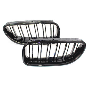 Parrilla delantera doble de BMW en negro brillante de plástico ABS para las series 6 F06 F12 F13 de 2012-2016. - Product Image 4