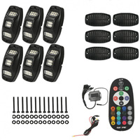 Lumières LED RGB pour châssis de voiture 6 en 1, contrôle par application, éclairage trois côtés, haute luminosité, éclairage ambiant sous le châssis de la voiture