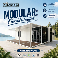 Maison conteneur modulaire préfabriquée de 30 pieds à double aile extensible de style européen pour la construction d'hôtels de luxe, structure en acier portable
