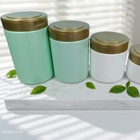 Pots en plastique PP de 750g avec couvercles à clapet, vides, à large ouverture, pour cosmétiques, dentifrice, poudre, crème, soins de la peau, nettoyant visage, marque RISA, personnalisables