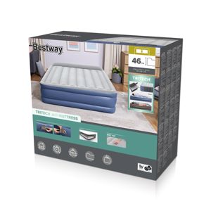 Colchón Inflable <span class=keywords><strong>Bestway</strong></span> 67630/67631 Tritech Queen con Bomba <span class=keywords><strong>de</strong></span> Aire Integrada, 2.03m X 1.52m X 46cm, Plegable, para Dormitorio o Parque, Capacidad <span class=keywords><strong>de</strong></span> 300kg - Product Image 6