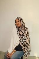 Hijab musulman en modal respirant de qualité supérieure, châle imprimé, long foulard pour l'automne, usage quotidien pour femmes