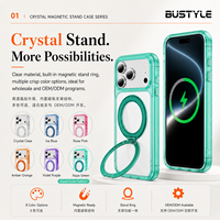 Funda Antideslizante Transparente con Anillo Magnético y Protección Contra Impactos para iPhone 18 17 Pro Max, con Logotipo Grabado Personalizado, Venta al Por Mayor