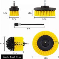 Ensemble de brosses de nettoyage pour perceuse électrique, brosse à récurer avec extension de fixation, Kit de brosses à récurer