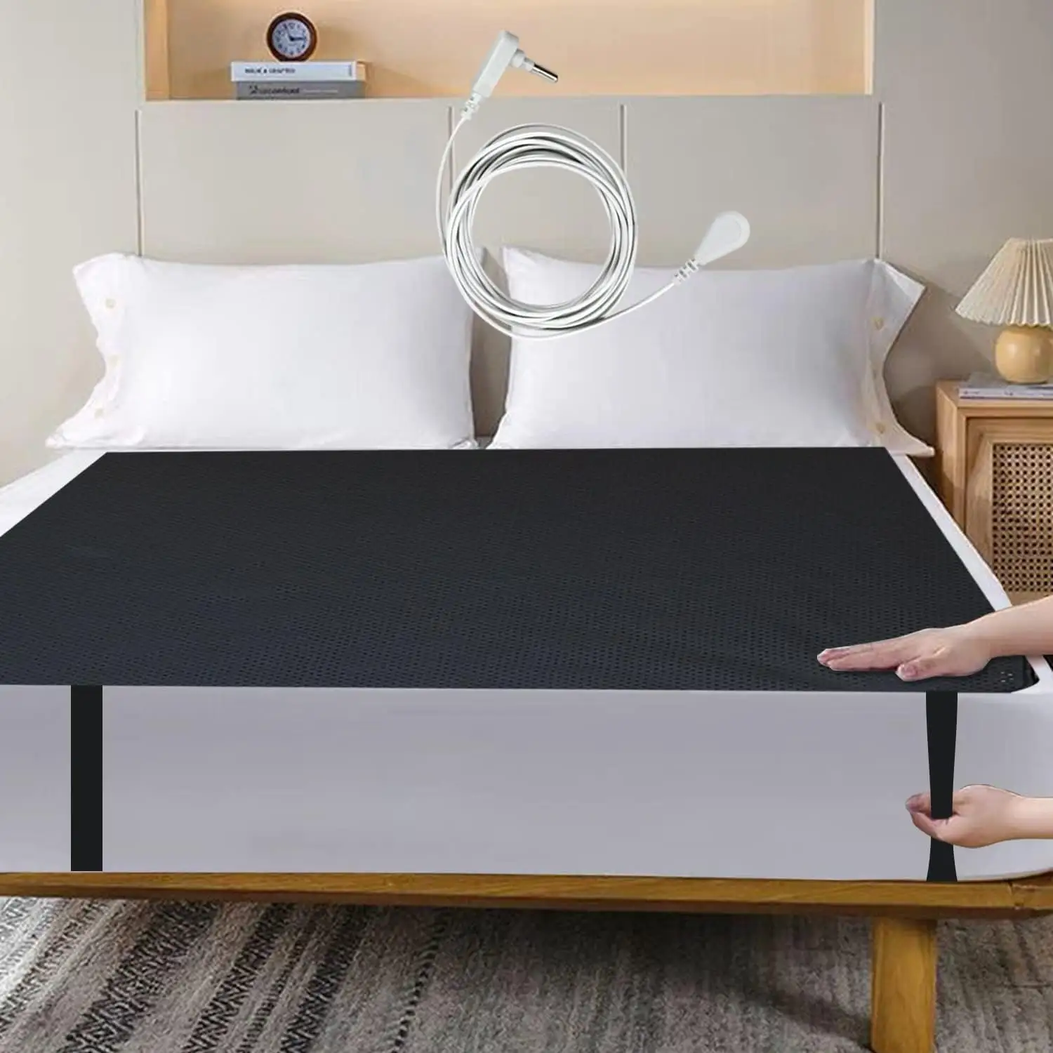 L'ESD antistatique élimine le tapis d'électricité statique tapis de mise à la terre tapis de lit, tapis de sommeil pour un meilleur sommeil réduire le stress