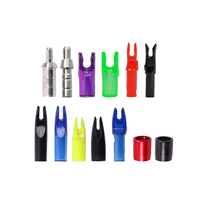 Accessoires de tir à l'arc SPG : Nocks de flèches pour arcs compound et recurve, diverses pointes de remplacement lumineuses en plastique et aluminium (6/6.2/7/8/4.2mm)