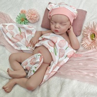 Poupée Reborn réaliste nouveau-né, corps entièrement en silicone souple et imperméable, idéale pour le bain et les jeux, 17 pouces, fille, Muneca