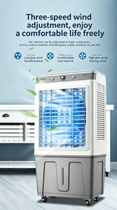 Ventilador de Enfriamiento de Agua <span class=keywords><strong>Evaporativo</strong></span> Mecánico OEM ODM, Portátil, con Tanque de Agua Grande de 35L, 3 Velocidades de Viento, para Apartamentos, Talleres, Tiendas - Product Image 3