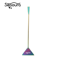 Kit d'outils d'aquascaping 4-en-1 Seaoura SR-502 : Ciseaux en acier inoxydable 420 et pinces en acier 410, anti-rouille, pour plantes d'aquarium