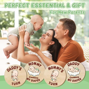 Parent bébé décision pièce nouvelle maman coffret cadeau mignon grossesse cadeau pour première maman en bois bébé douche drôle cadeaux pour Photo Prop - Product Image 5