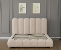 Willsoon Modernes Queen-Size-Bett mit Gepolstertem Kopfteil und Stauraum, Elegantes Gepolstertes Plattformbett, Weiches Schlafzimmermöbel