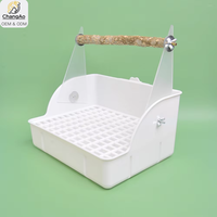 Support d'entraînement pour perroquet, station de repose pour oiseaux avec plateau amovible pour les excréments, accessoires pour cage de calopsitte et de canari