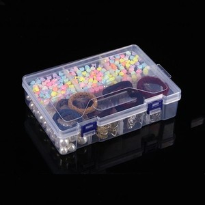 Double Layer 8 Compartment Transparent Plastic Storage Box For Jewelry Electronics <b>DIY</b> Toy Organization Desktop Organizer - Product Image 2