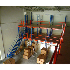 פלטפורמת ביניים מפלדה לאחסון מדפי משטחים במחסן - Product Image 4