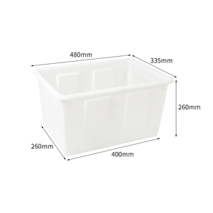 50 # Trắng nhựa hình chữ nhật Tank cho nuôi trồng thủy sản vuông nestable nuôi cá mà không cần nắp - Product Image 1